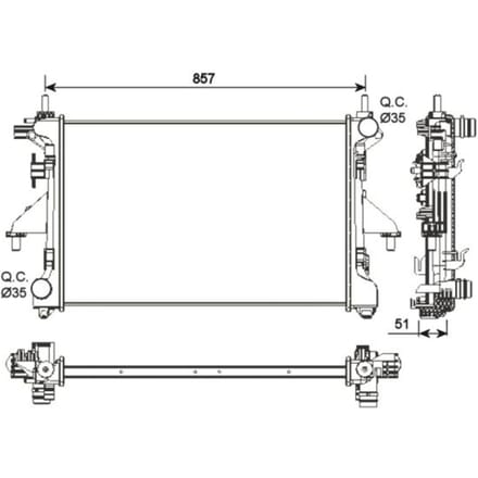 Radiator, motorkoeling NRF 54203