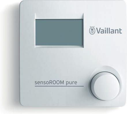 Vaillant sensoROOM pure VRT 50/2 Modulerende Kamerthermostaat - eBUS - Digitaal Display - Wit - 0010038663