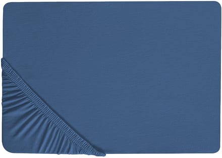 JANBU - Laken - Marineblauw - 90 x 200 cm - Katoen