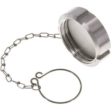 Blindwartel Rd58 X 1/6'' DN 32 RVS 1.4301 NBR DIN 11851 FDA 21 met Ketting