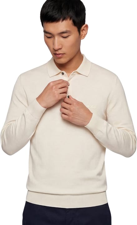 Hugo Boss polo lange mouw creme