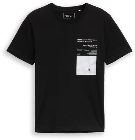 Tom Tailor Denim - T-shirt met fotoprint - Maat M - Black
