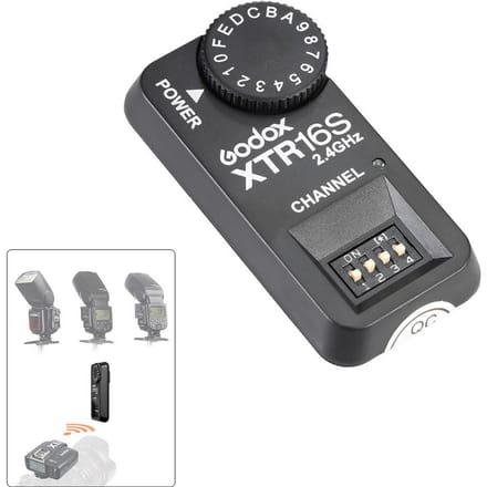 Godox XTR-16S 2.4G draadloze X-systeem afstandsbediening flitserontvanger voor VING V860 V850 gray