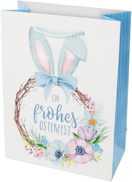 Cadeauzakje 'Konijntje en Bloemen' voor Pasen