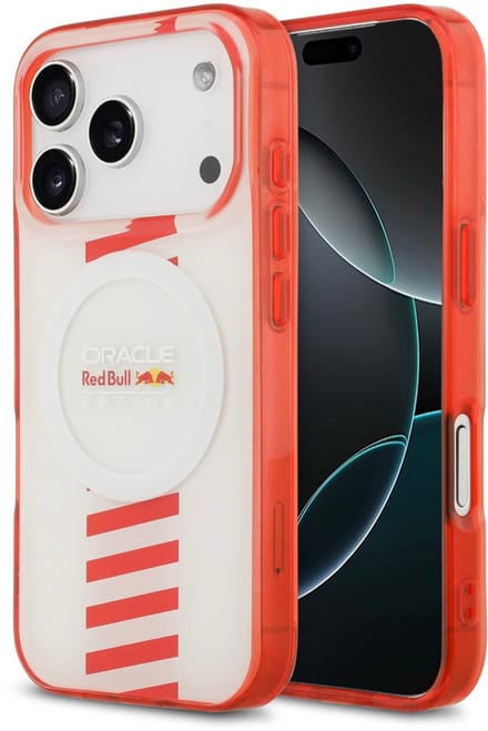 Red Bull Racing Back Cover Case - iPhone 17 Pro - Wit - MagSafe-compatibel - Schokabsorberend