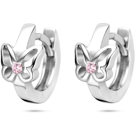 Zilver Gerhodineerd Klapoorringen Vlinder 10,5 Mm 1339913