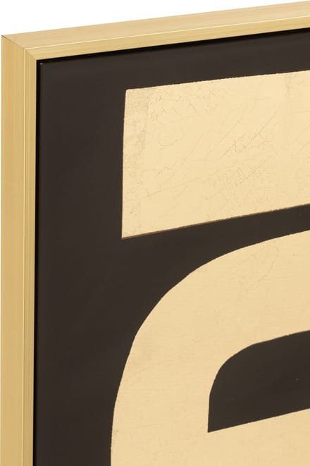 J-Line wanddecoratie Rechthoek Amor - canvas - zwart/goud