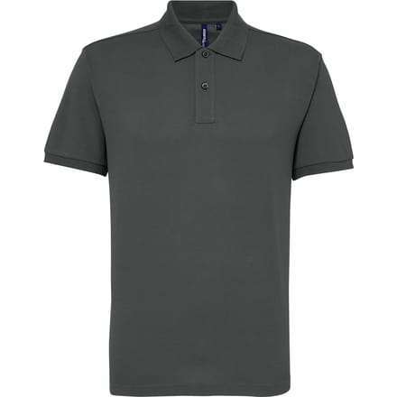 Asquith & Fox Heren Poloshirt met korte mouwen Prestatiemengsel (Houtskool)