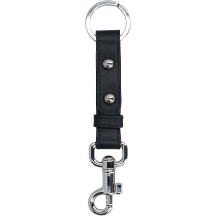 Dolce & Gabbana Heren Zwarte Leren Sleutelhanger