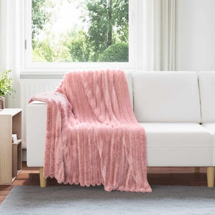 vidaXL - plaid - Roze - 150 - x - 130 - cm - 0,45 - kg - Fleece