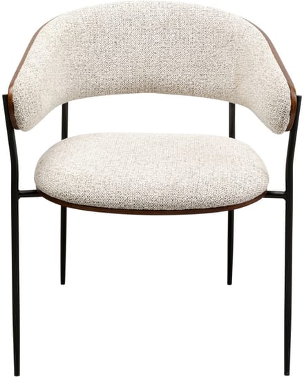 Stoel met armleuningen Cindy walnoot Kare Design
