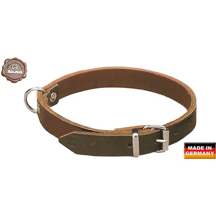 Gepriemde leren hondenhalsband Akah