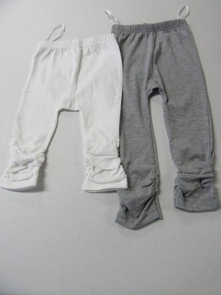 dirkje , meisje, legging set , wit 3/4 , grijst lang ,  98 - 3 jaar