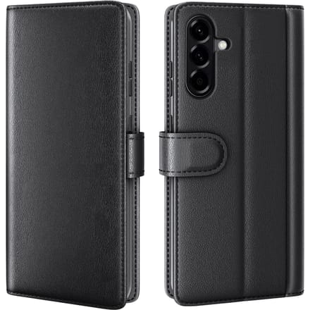Amorus Samsung Galaxy A57 Real Leather Wallet Hoesje Zwart