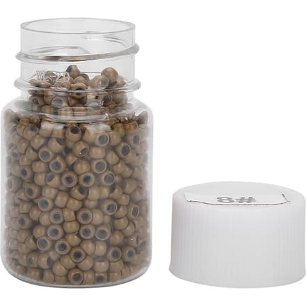 1000pcs Micro Anneaux en Silicone Perles Petits Confortables Outil d'Extension de Cheveux 8# gray