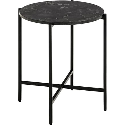 Smuk Bijzettafel Ø 40 cm Mare Marmer Zwart