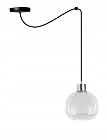 Komat Duo 7-205P Hanglamp Zwart/Chroom E27