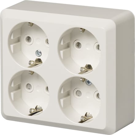 ABB Stopcontact Schuko 4-gaats schroefloos term
