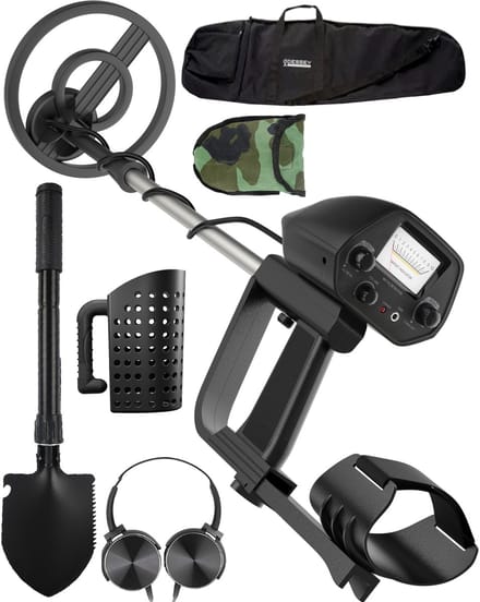 ODESSEY Metaaldetector - Starterset - Kind - Volwassene - Professioneel - Explorer - Zwart