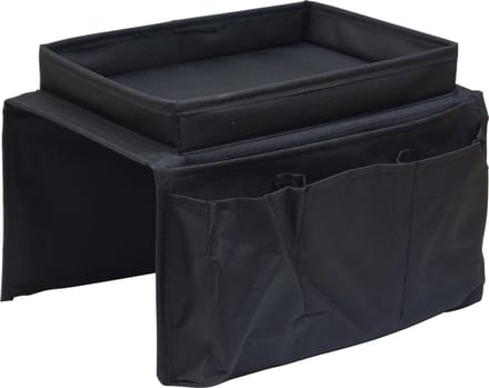 Aidapt Armleuning stoel organizer - 6 vakken - Zwart