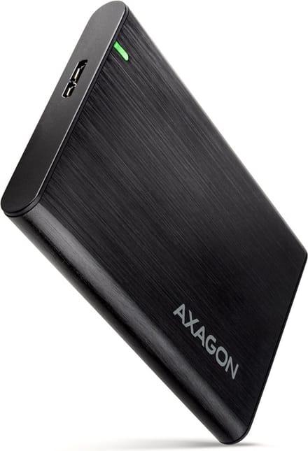 AXAGON EE25-A6M USB3.0 - SATA 6G 2.5 External SCREWLESS ALU RAW box BLACK *USBAM *MICROBM *SATAF