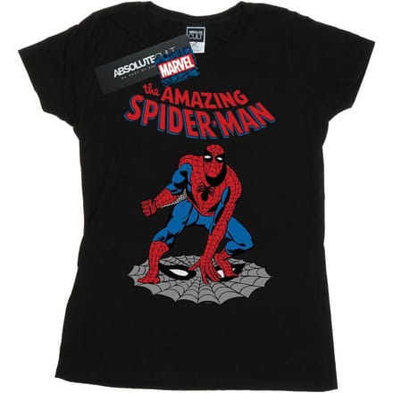 Marvel Dames/Dames The Amazing Spider-Man Katoenen T-Shirt (Zwart)
