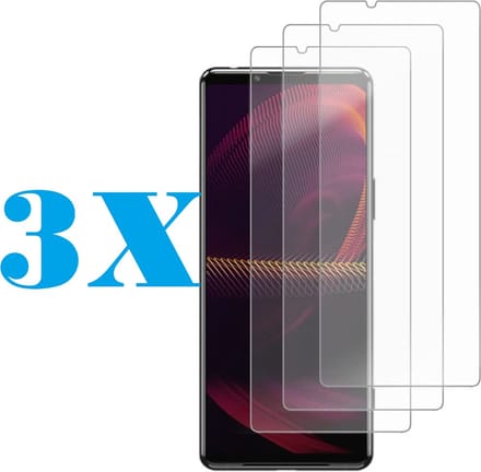 Screenprotector Glas - Tempered Glass Screen Protector Geschikt voor: Sony Xperia 5 III - - 3x