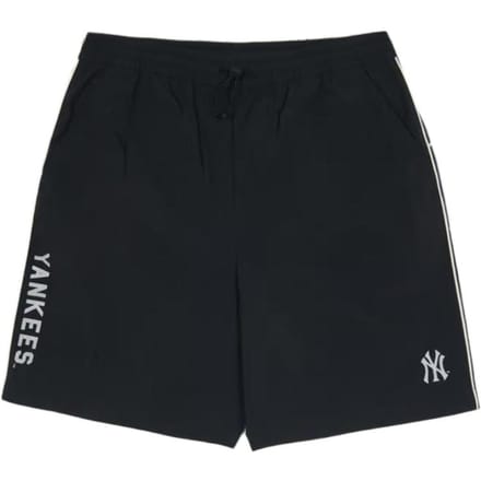 MLB New York Yankees Short Décontracté Rayé Cinq Points Lettre Homme Short Noir 3ASMV0153-50BKS XL