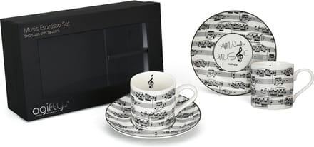 Espressokopjes, bladmuziek (set van 2)
