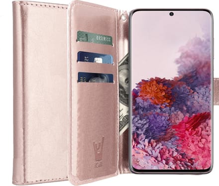 Hoesje geschikt voor Samsung Galaxy S20 - Book Case Kunstleer Pasjeshouder Rosegoud