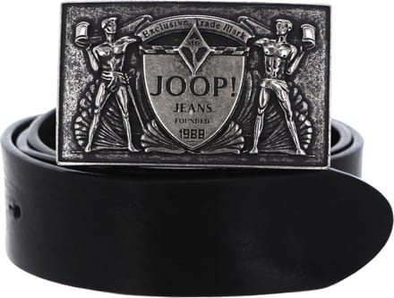 JOOP! Leren Riem Buckle Jeans Belt 4,0 CM W100 Black Zwart