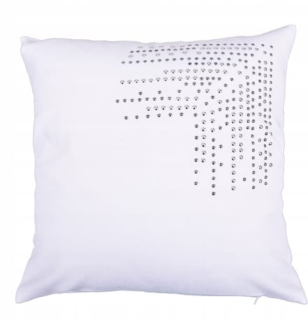 PANAMA DECOR Decoratieve Kussenhoes Wit 45x45 cm met Strass