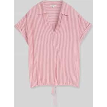 Tom Tailor - Losvallende blouse met streepjespatroon - Maat 46 - cozy pink white stripe