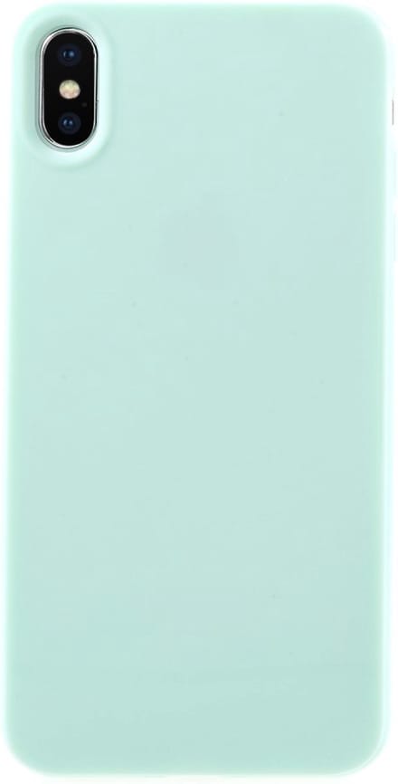 Peachy Flexibel TPU hoesje geschikt voor iPhone XS Max Case - Cyaan