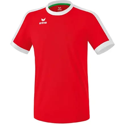 Erima Retro Star Shirt Korte Mouw Kinderen - Wit / Rood | Maat: 128