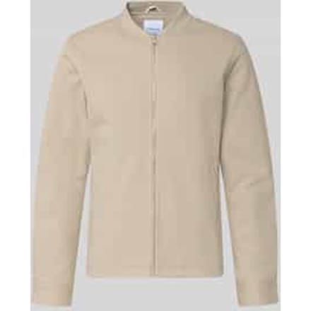 Slim fit sweatjack met opstaande kraag