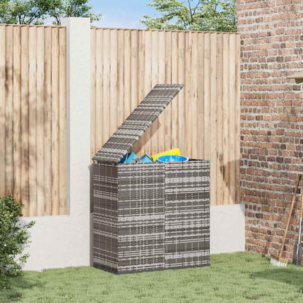 vidaXL - Tuinbox - 100x49x103,5 - cm - polyetheen - rattan - grijs