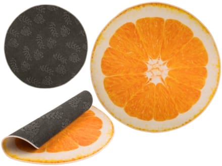 Vloerkleed Sinaasappel rond 80 cm
