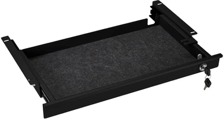 Bureau Onderbouwlade zwart afsluitbaar Breedte: 500 mm