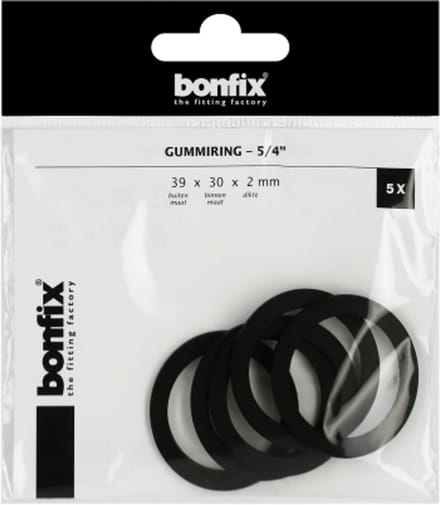 BONFIX Gummiring 5/4" (39 x 30 x 2 mm) 5 stuks