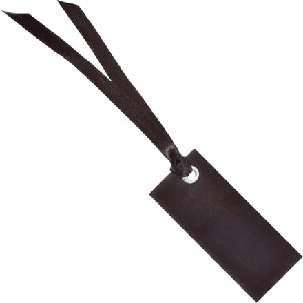 Santex cadeaulabels met lintje - 12x stuks - zwart - 3 x 7 cm - naam tags