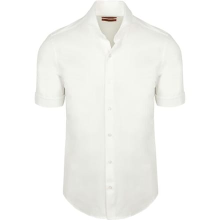Suitable Shortsleeve Sorona Overhemd Erik Wit - Maat 38 - Heren - Overhemden Formeel