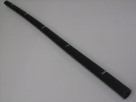 Rechte buis 1M silicone - Zwart, 63mm