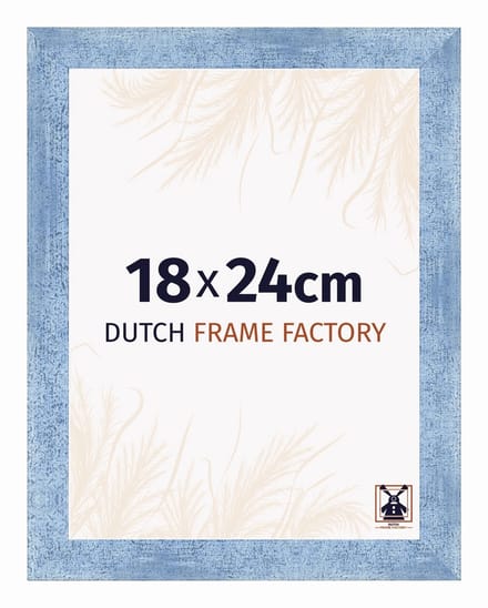 Fotolijst 18x24 cm - MDF - Helder Blauw Geveegd - Praag