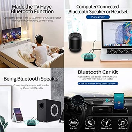 Draadloze Bluetooth-audioadapter met NFC en streamingfunctie - Geschikt voor TV, pc en luidsprekers