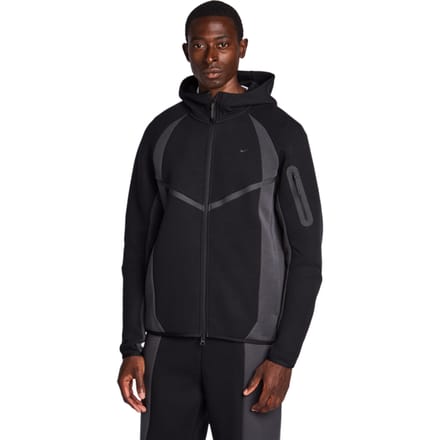 Nike Tech Windrunner herenjack van fleece met rits over de hele lengte Tech - Zwart- Heren, Zwart XS