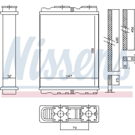 Warmtewisselaar, interieur verwarming NISSENS 72050