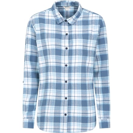 Mountain Warehouse Dames/Dames Balsem Geborsteld Flanellen Longline Shirt (Blauw)