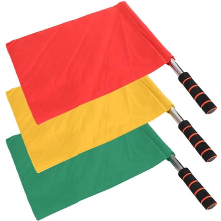 Competitie Scheidsrechter Signaalvlag Prestaties Sporten Orde Handvlag RVS Vlaggenstok yellow