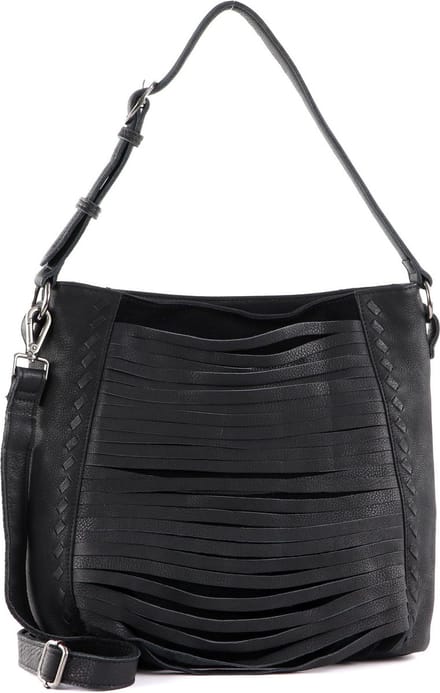 FREDsBRUDER Leren Schoudertas Fonda Hobo Black Zwart